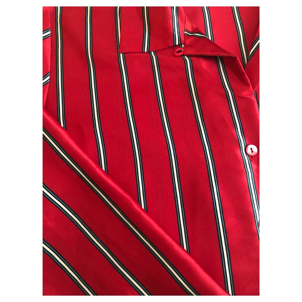 Silk Button Down Blouse - image 2